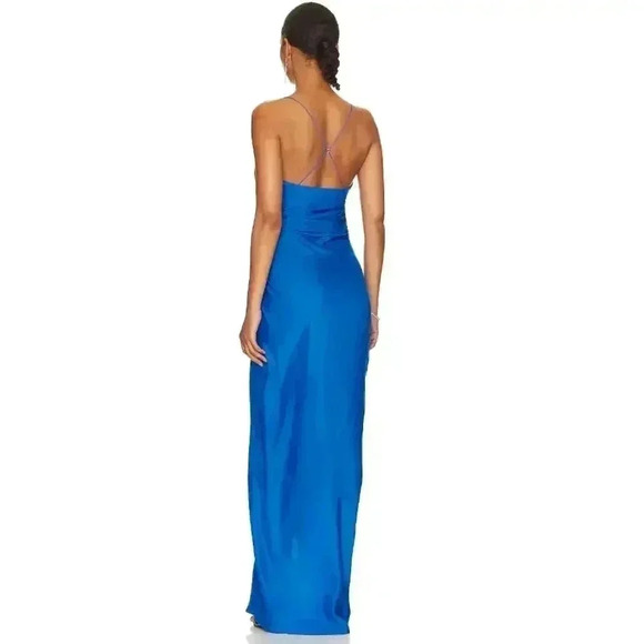 GAUGE81 Lapis Blue Shiroi Long Silk Dress NEW NWOT* - Picture 2 of 9